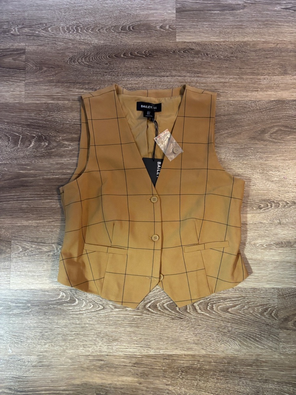 Bailey 44 Yellow Plaid Tailored Waistcoat
